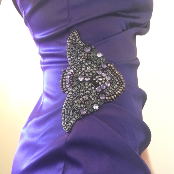 Eliza J Jewel Tone Purple Cocktail Dress - Picture 2 of 5